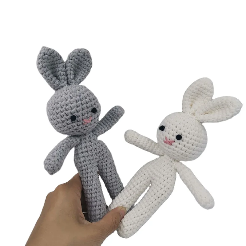 100% ручная работа Amigurumi вязаный кроше кролик мягкие игрушки оптом 22 см