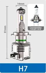 Car Headlight Bulb H4 LED H7 H8 H9 HB3 H11 LED HB4 H27 9005 9006 880 881 8000LM Extremely Bright 6000K Motor Auto Fog Lamp