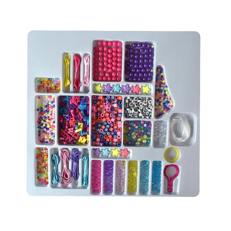 New Style 1000pcs Jewelry Making Craft Beads Kits personalised Bead Jewellery Making Bracelets Necklace Set for Kid Girls