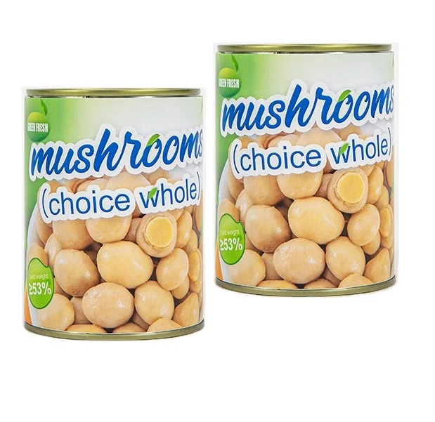 New Season Chinese Factory Supplier Canned Food Canned Mushroom whole/slice/P&S in brine 2840g/ 800G/400G/284G