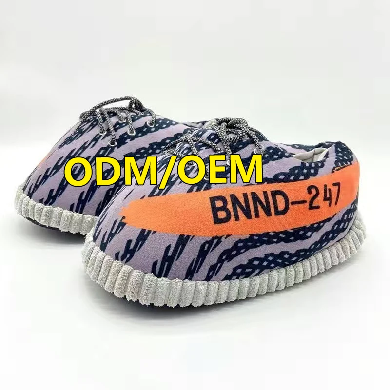 Hedian Factory Price 2024 HOT home slipper costoum plush sneakers one size fits all sneaker slippers men