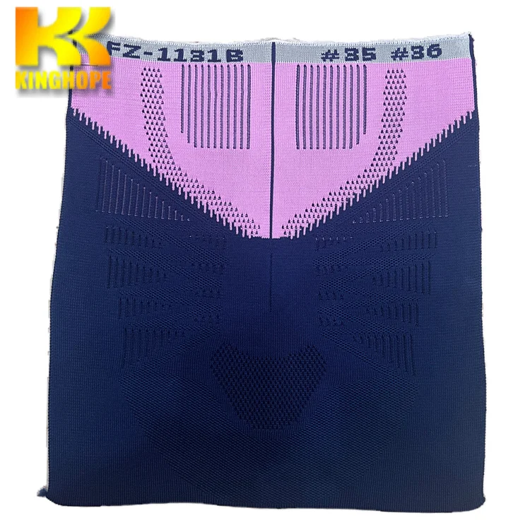 New design cheap price upper jacquard mesh fabric lady and man shoe vamp material  Fly Knitted shoe upper