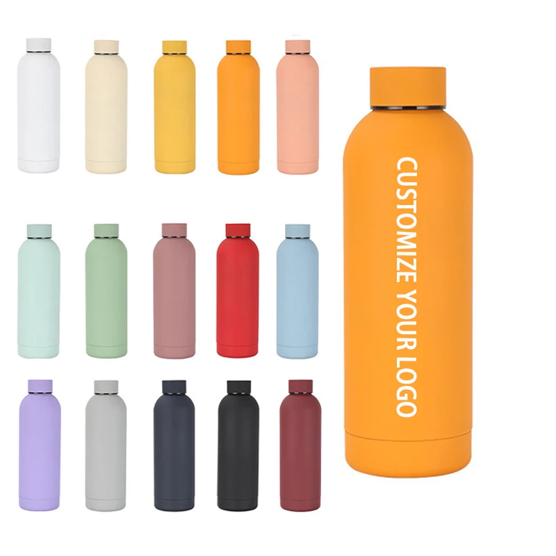 500 ml Thermos Bottle Double Wall Stainless Steel Sports Water Bottle With Handle