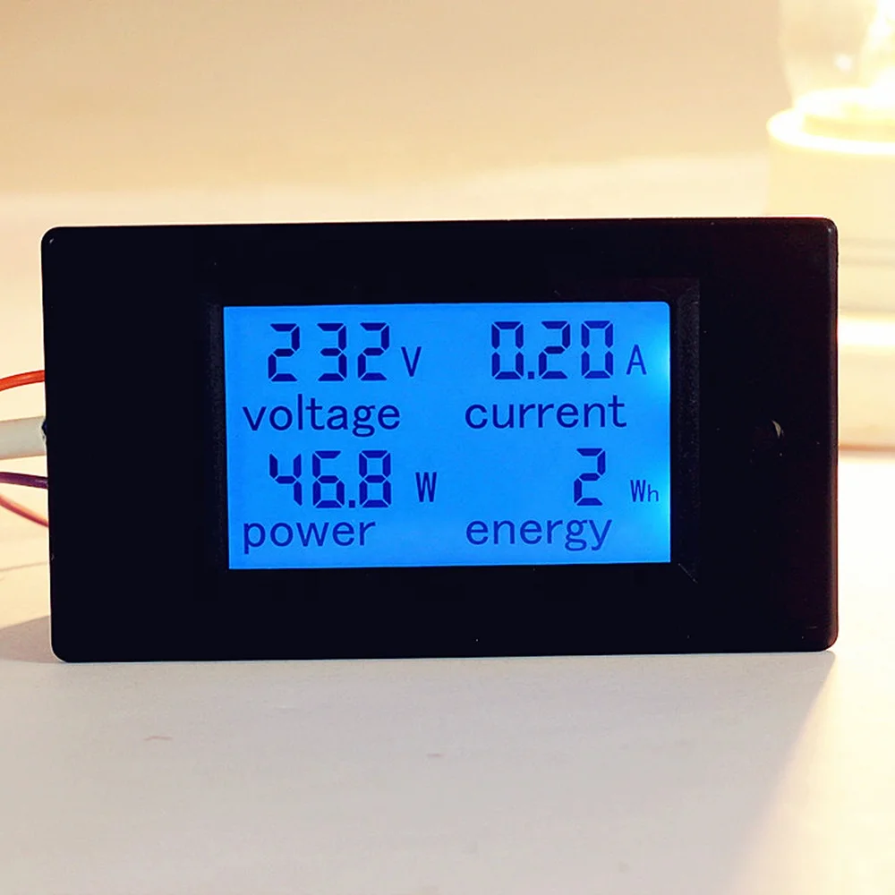  AC 80-260V 0-20A напряжения тока метр цифровой ЖК-дисплей ваттметр энергии Вольтметр Амперметр постоянного 110V 220V