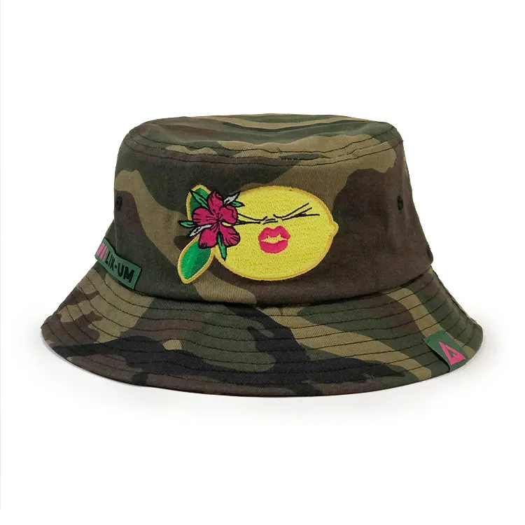 Factory Price Plain Blank Cotton Fisherman Hats Unisex Camo Wide Brim Cap Hat With Custom Embroidery Logo Bucket Hats