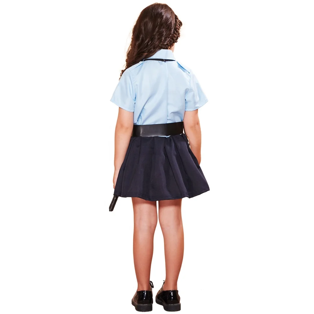 Cute Halloween costume for girls kids police women cosplay uniform naughty cop fancy dress festival clothing