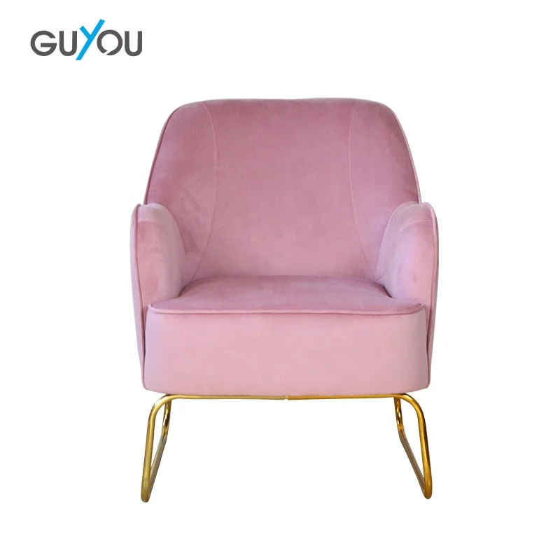 X-5101 cheap furniture red pink single sofa velvet  living room chair  for free shipping