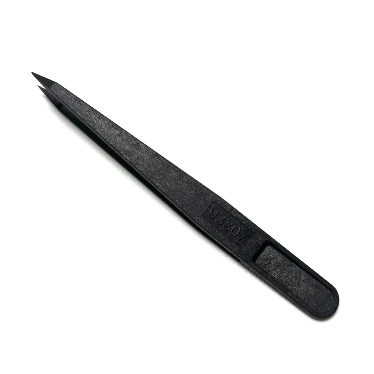 Pointed Tip Reusable Conductive PP Plastic ESD Anti-static Tweezers for Cleanroom