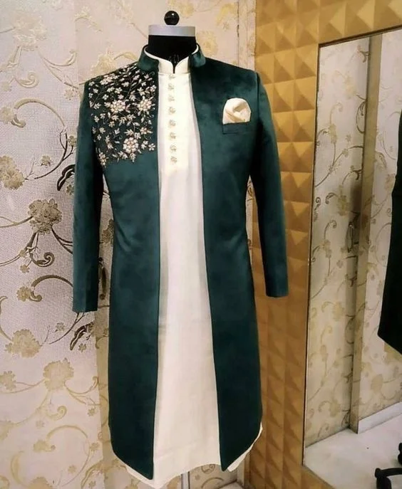 New fashionable trendy elegant-&-Stylish -Sherwani Dress for Indian/Pakistani  Party & WEDDING Dress=2021..