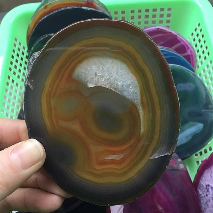 Cheap Different Colours Coaster Agate Slices Wholesale Natural