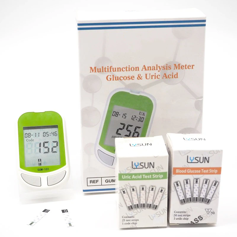 2 in1 uric acid glucose health care digital diabetes monitoring portable pcr kit blood sugar test glucose meter insumos medicos