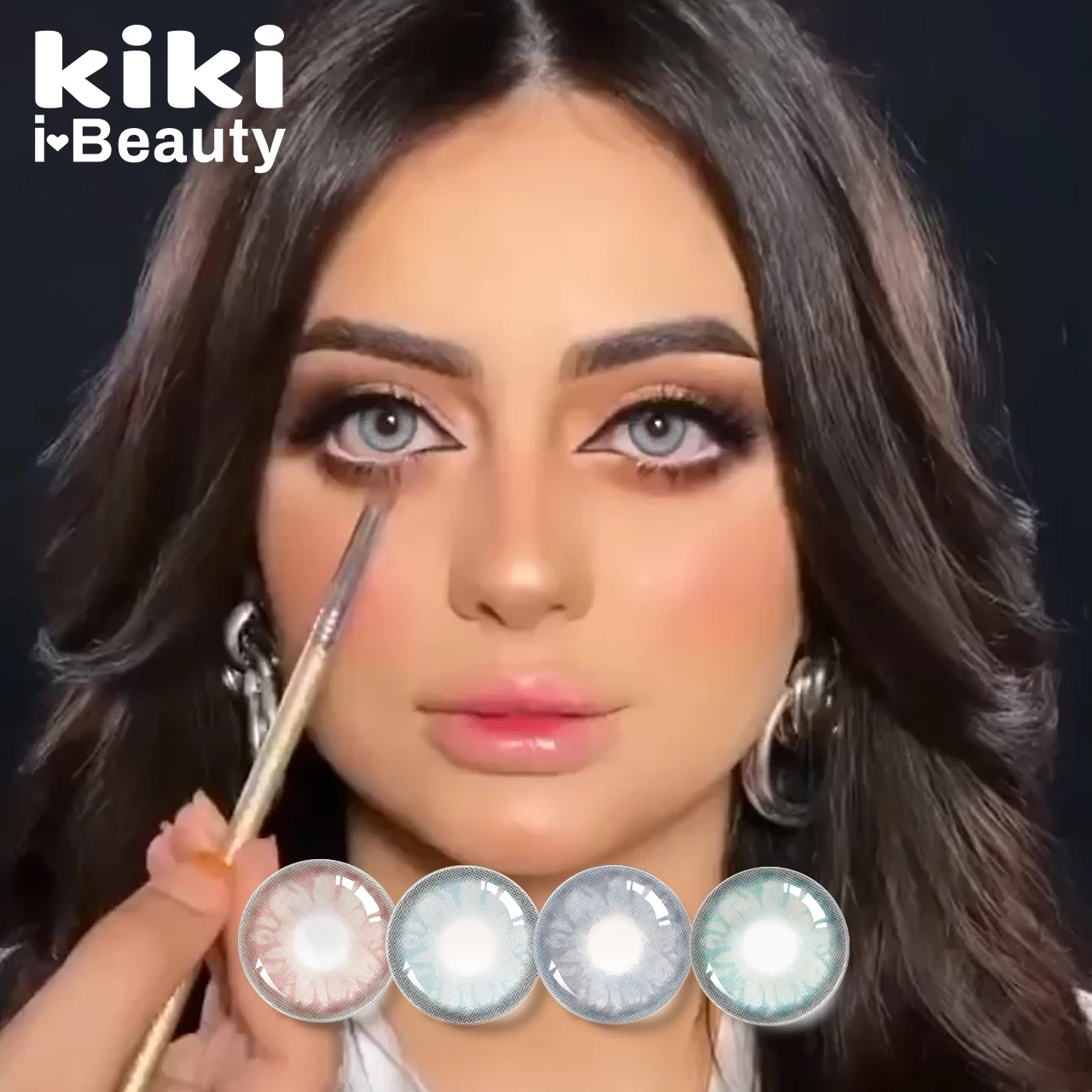 Wholesale cosmetic colored eye contact lenses lentillas natural 3-tone prescription eye lens