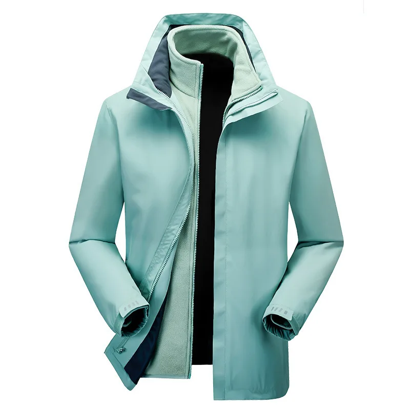 2-In-1 Mountain Waterproof Snowboarding Jacket Men Winter Windproof Ski Snow Hooded Outdoor Jackets