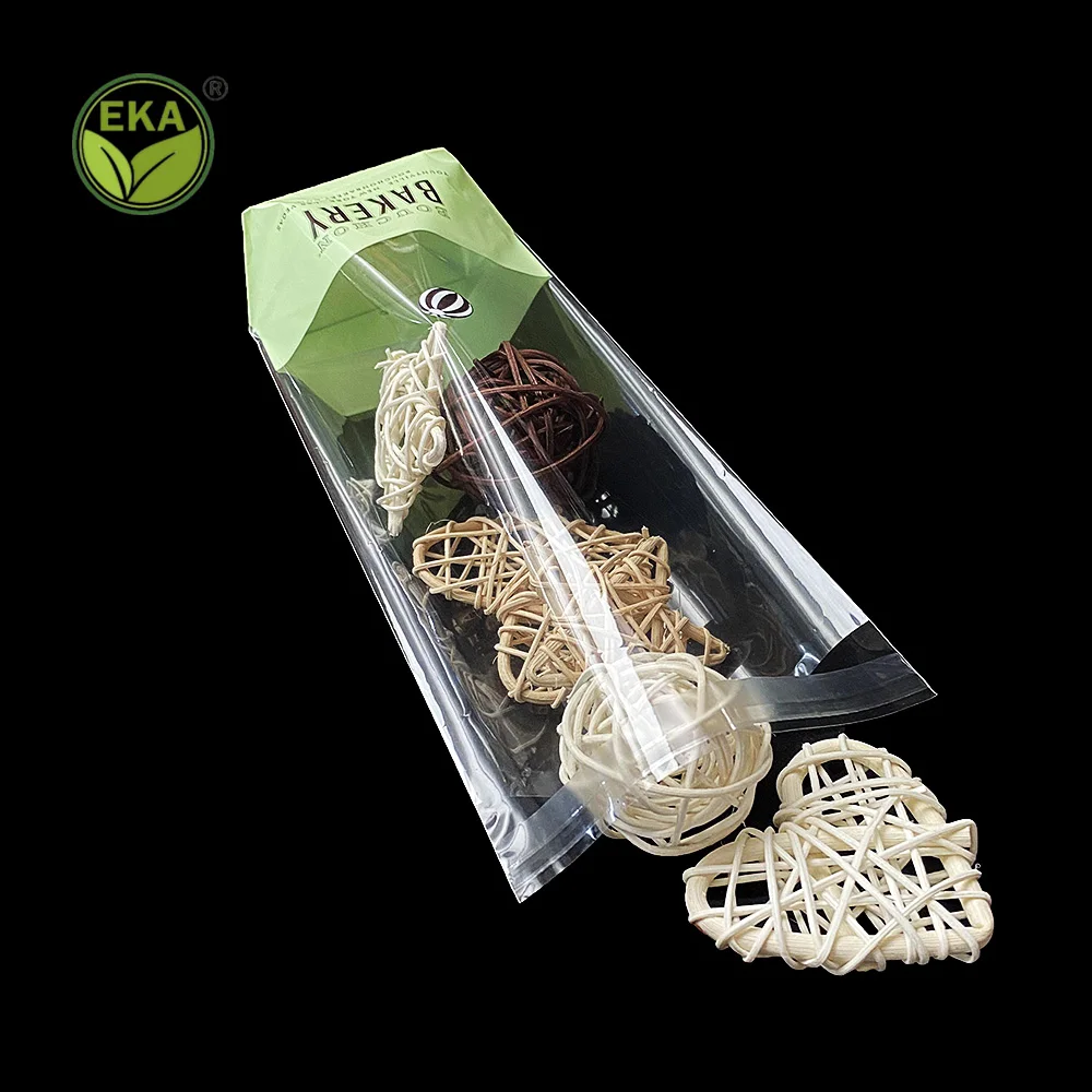 Minlee Biodegradable Christmas Cookies Packaging Block Bottom Halloween Candy Gift Clear Custom Printed Cellophane Bags