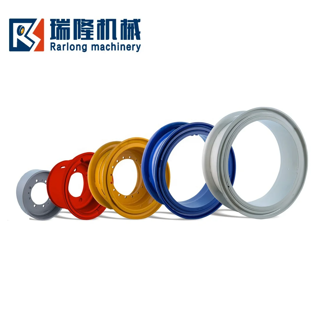 3PCS Tubeless Steel Rim 20-7.5/1.7 Construction Equipment Loader Excavator Wheel for Tyre 10.00-20