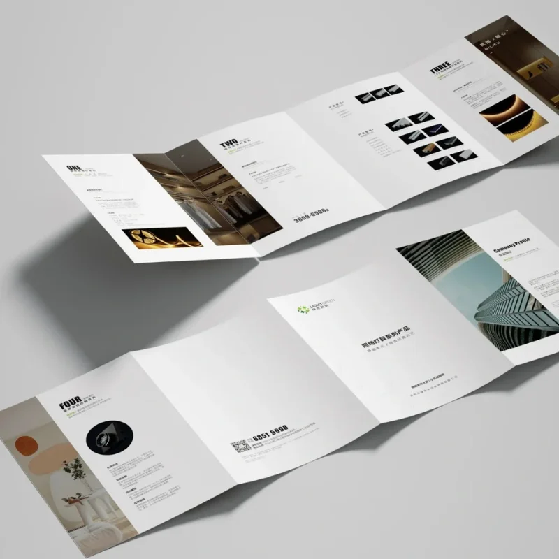 Wholesale Custom Paper Printing Pamphlet Trifold Brochure Printing Flyers Matte Travel Tour Brochure Printing Service