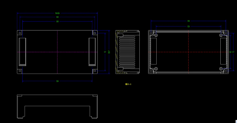 155*110*60mm Design plastic plc box custom electrical din rail abs enclosure