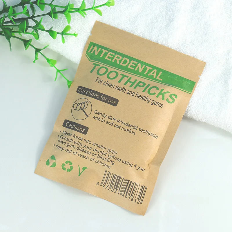 OEM Food Grade Biodegradable Flexible Interdental Brush Brushpicks Dental Plastic Toothpicks