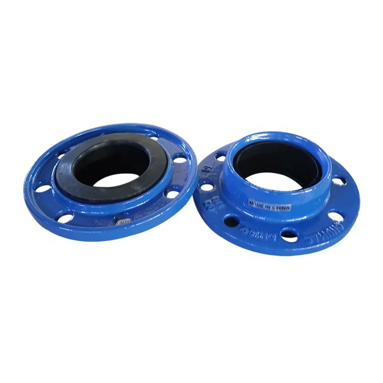 DI Round Pipe Fittings Ductile Iron Quick Flange Adaptor for HDPE PVC Pipe