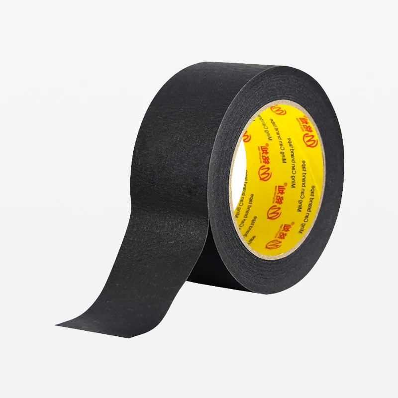 Painters Tape Crepe Paper Black Crepe Paper Masking Tape for Automotive Home Office Crafts DIY Art