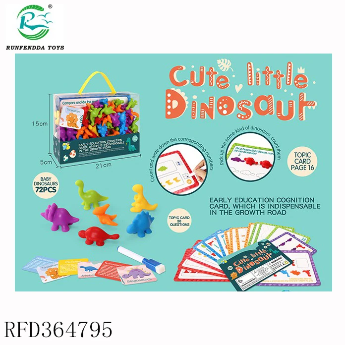 STEM Educational Toy Rainbow Color Dinosaur Counting Sorting Bowl Color Number Recognition STEM Toy For Toddler