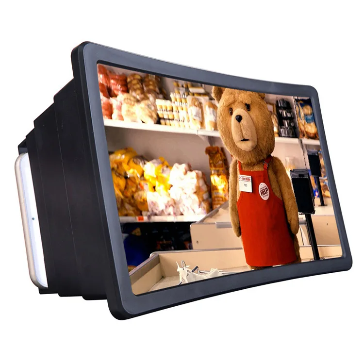 New Mobile Phone Universal 3D Screen Amplifier Magnifying Glass HD Stand for Video Car Holder Phone Screen Amplifier Magnifier