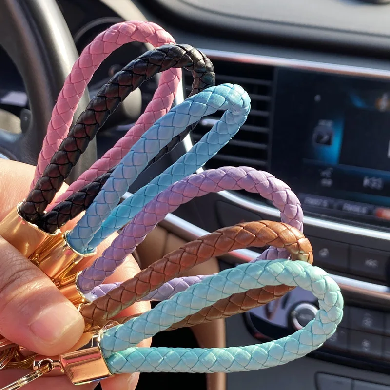 Cute Doll Keychain Custom Tie Bear Backpack Pendant Resin Material Braided Keychain For Women