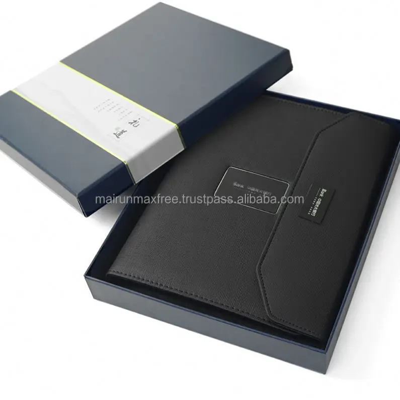 2023 New Product Colorful LED Logo  A5 Planner Notebook Wireless Charging Business Power Bank Notebook