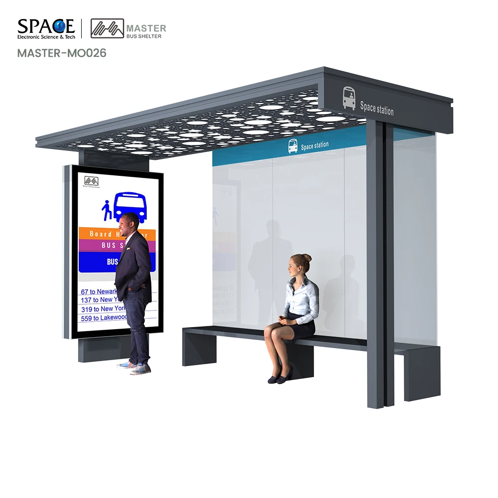Bus Kiosk Information Sign and Rest Shelter Bus Shelter