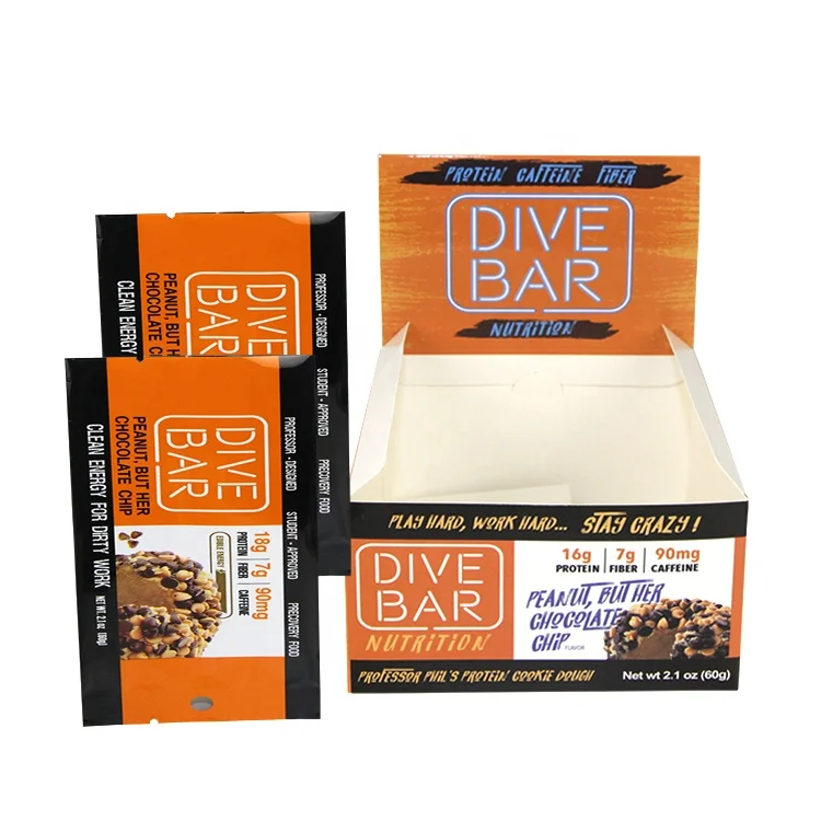 Индивидуальный Логотип, рекламная коробка для закусок из перерабатываемого магазина, счетчик с дисплеем, коробки для энергетических баров