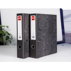 Изготовленный На Заказ A4/FC 3 дюймов мраморной поверхности бумаги материал картона 2-кольцо файл папка-скоросшиватель