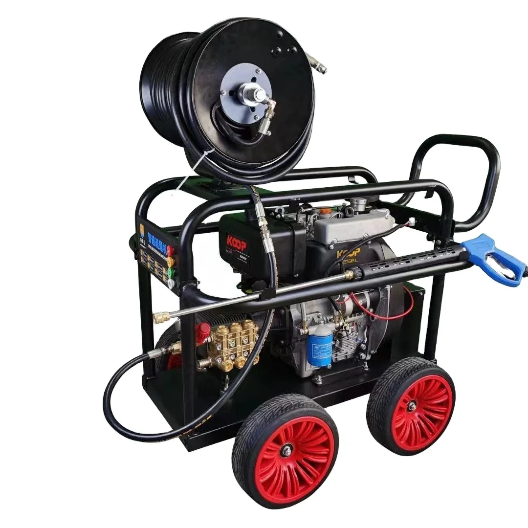 Pressure cleaning equipment 500 600 800 bar high water jet sandblasting machine Gasoline large flow pipe
