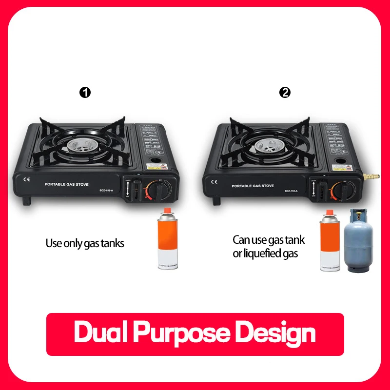 Camping Picnic Multi Fuel Portable Gas Stove for Camping High Power Cooking