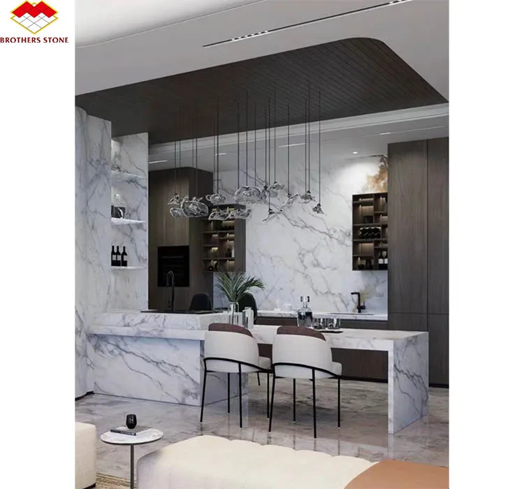 Marmol table basse marbre blanc tavolo marmo Polished White Statuario Marble Countertop Round Table Tops Coffee Table