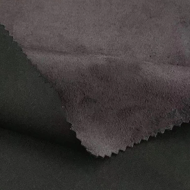 Chinese manufacturer knitted synthetic micro suede 100 % poly warmth r layer suede fabric for sweater skirt casual wear home
