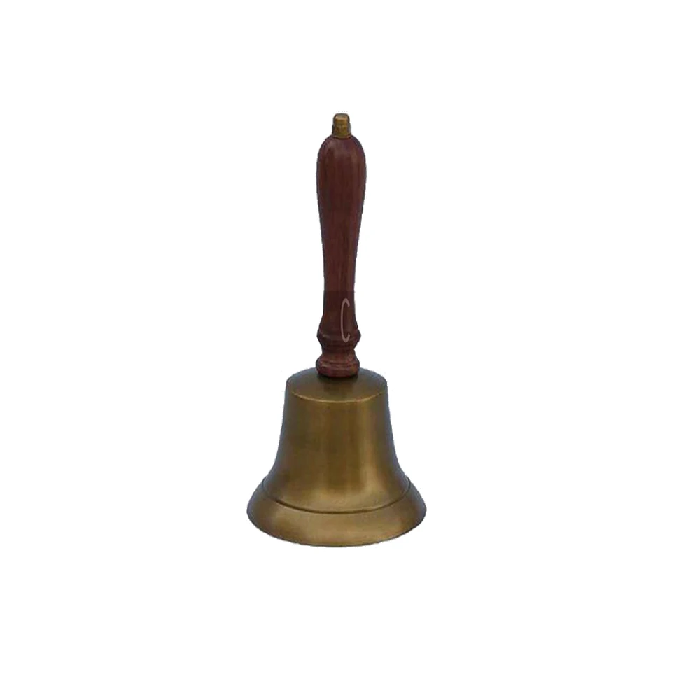 Wood Grip Hand Bell Hand Bells for Seniors Bedside, Teacher Classroom Bell, Dinner Bell