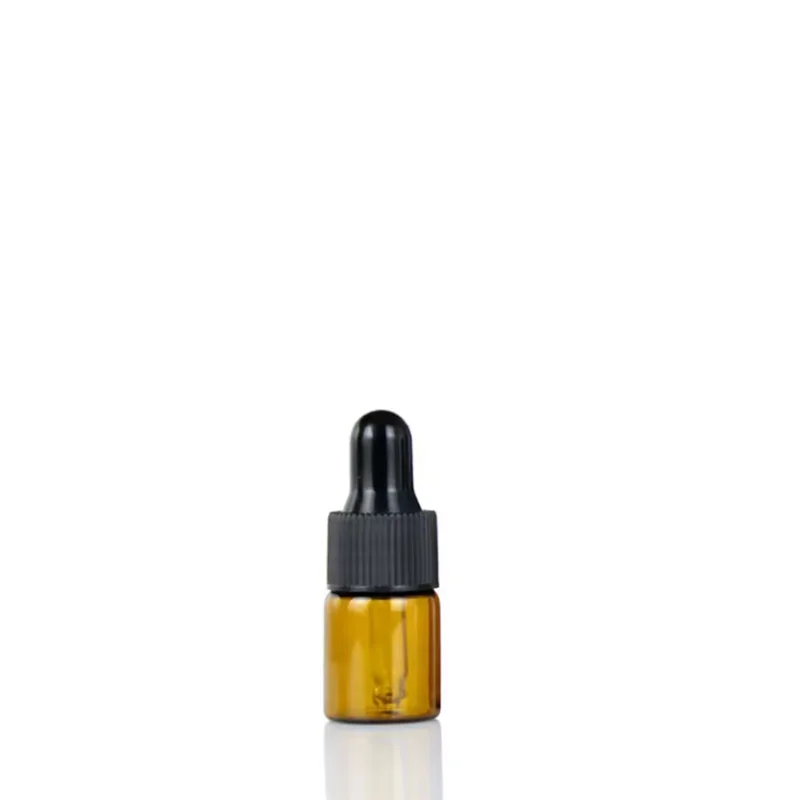 5ml 10ml 20ml Small cosmetic packing Amber Dropper glass bottle with dropper