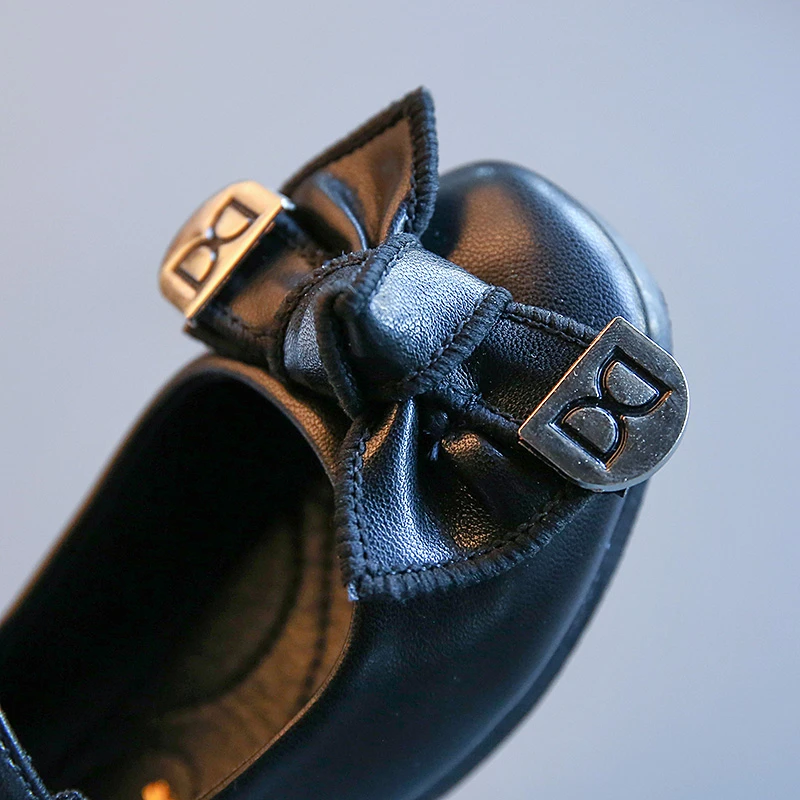 New Princess Leather Shoes Girls Single Shoes Soft Sole Children Bowknot Spring and Autumn Sweet Toddler Shoes Cute Chic Flats