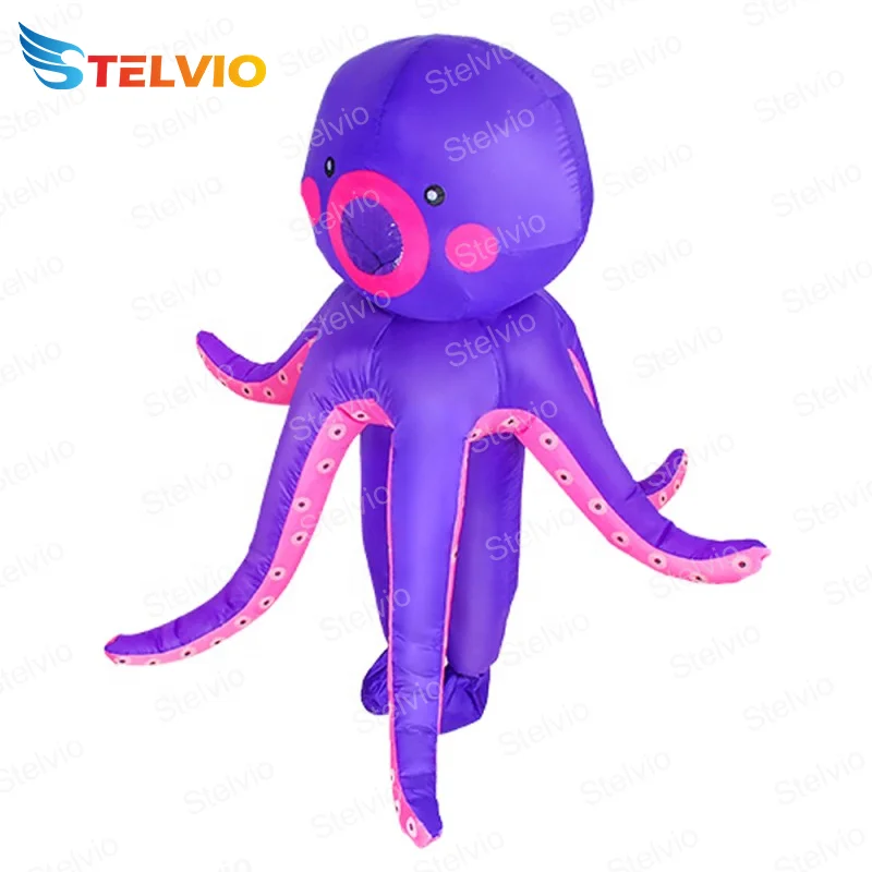 Attractive giant inflatable octopus for electronic music festival stage decoration