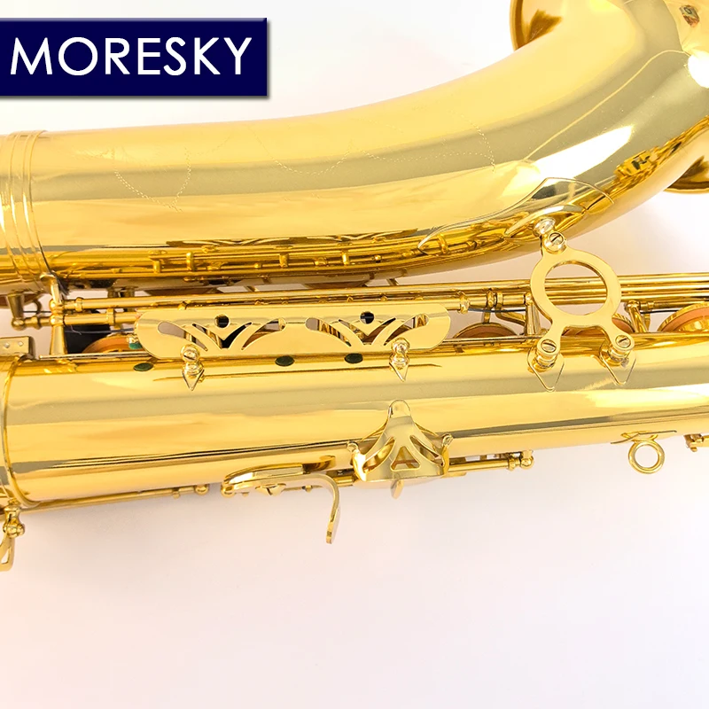MORESKY Bb Tenor Saxophone Gold Keys With Case Music Instrument SAX