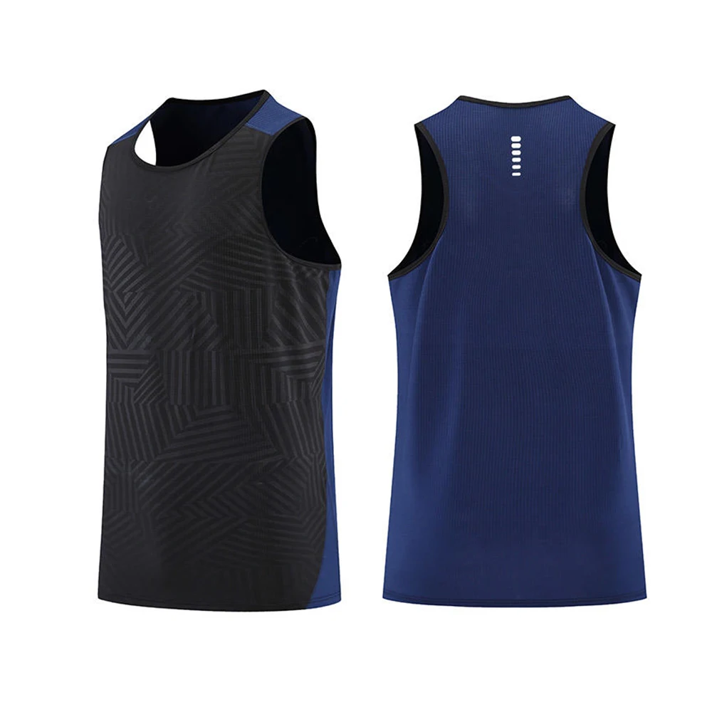 Wholesale  Custom Mens logo Gym tank Top  Polyester Muscle Sleeveless Running Stringer Fitness Sports Workout Vest Gym Wear