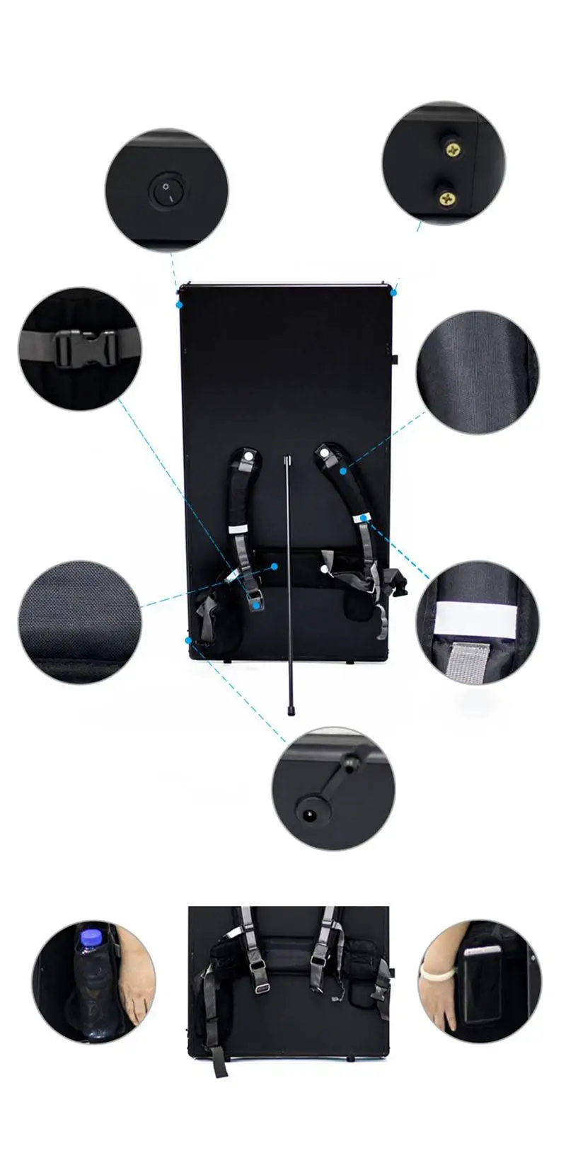 32 Inch Factory Portable Led Backpack Walking Mobile Billboard Advertising Light Box