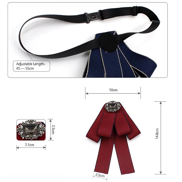 Fashion Custom Red Ribbon Pretty Bowtie for Party and Wedding