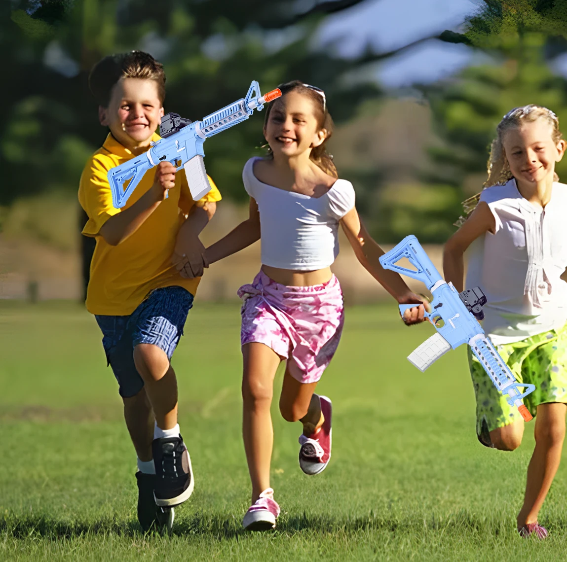 M416 Straight Clip Electric Gel Ball Blaster Toy Gun water gun for Kids for Children