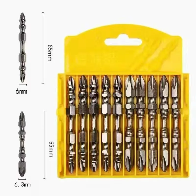 Phillips Bitdouble Head Electric Screwdriver Headstrong Magnetsuper Wear-resistant Batch Nozzle Steel Natural Torx Set Torx Key