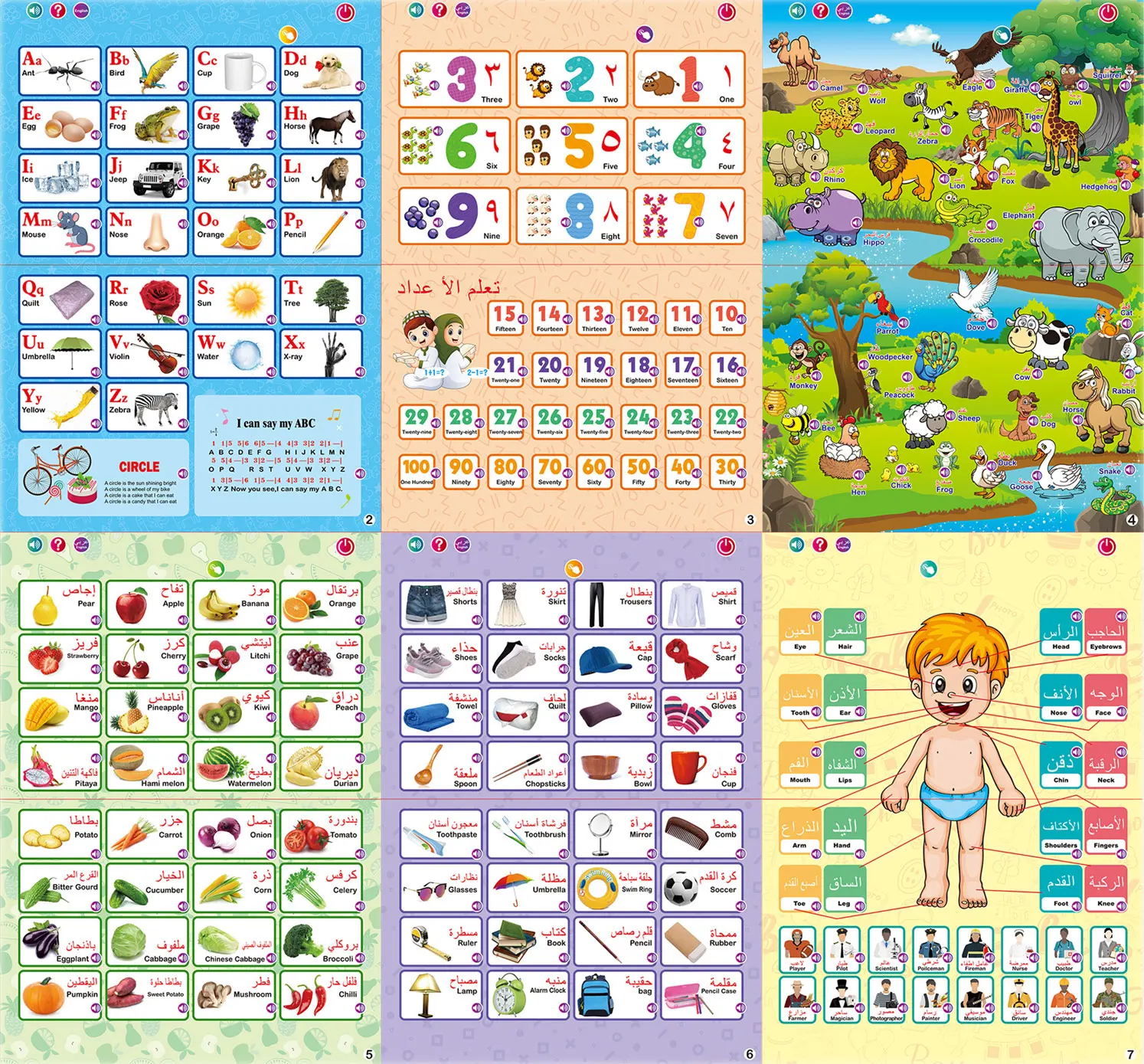 Новое поступление, игрушки, детские забавные развивающие игрушки 13 в 1, звуковая книга для дошкольного возраста, изучение арабского языка, электронная книга для детей