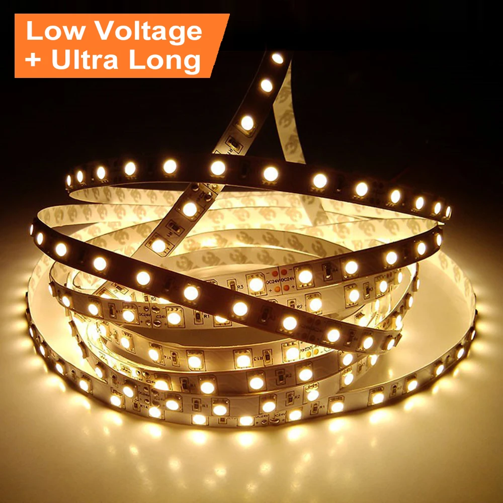 
 Ultra Long Low Voltage 24V 48V RGB  Flexible 5050 2835 LED Strip 20m 30m 40m 50m 60m LED Strip Light  
