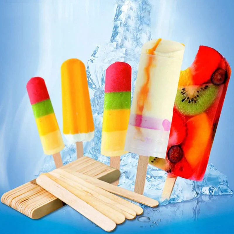 Wholesale environment-friendly wooden disposable ice cream stick for safe use ice cream stick