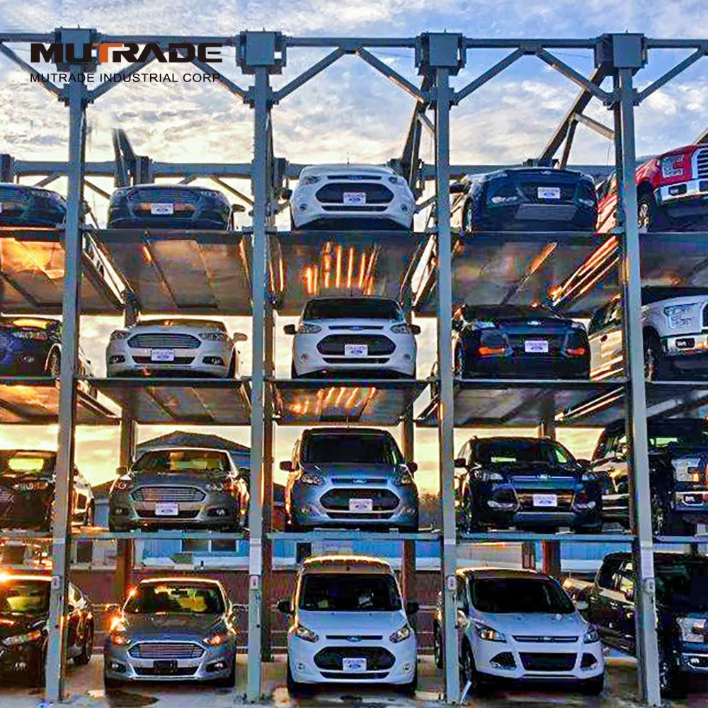 Hydraulic vertical Car Stacker parking system 3 Level car storage lift vehicle Parking Lift