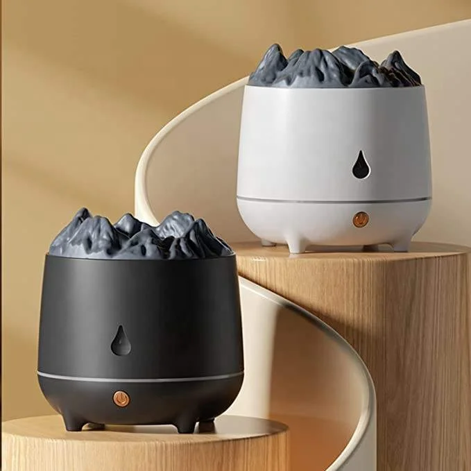 Flame Air Diffuser Volcano Aroma Machine Mist Maker Fragrance Freshener Ultrasonic Oil Humidifier Volcano Diffuser